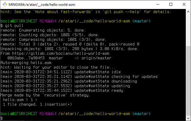 gitlab git pull merge